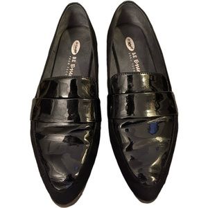 Dr. Scholl's Black Microfiber/Patent Agnes Loafer